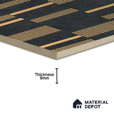 Highlighter Tiles  Tile TL 07251 C Plana 8013 GLM (Gold) 1 ft x 1 ft Ceramic Matte Finish - 9 mm  | 2 mm Spacer is Mandatory (Sample)